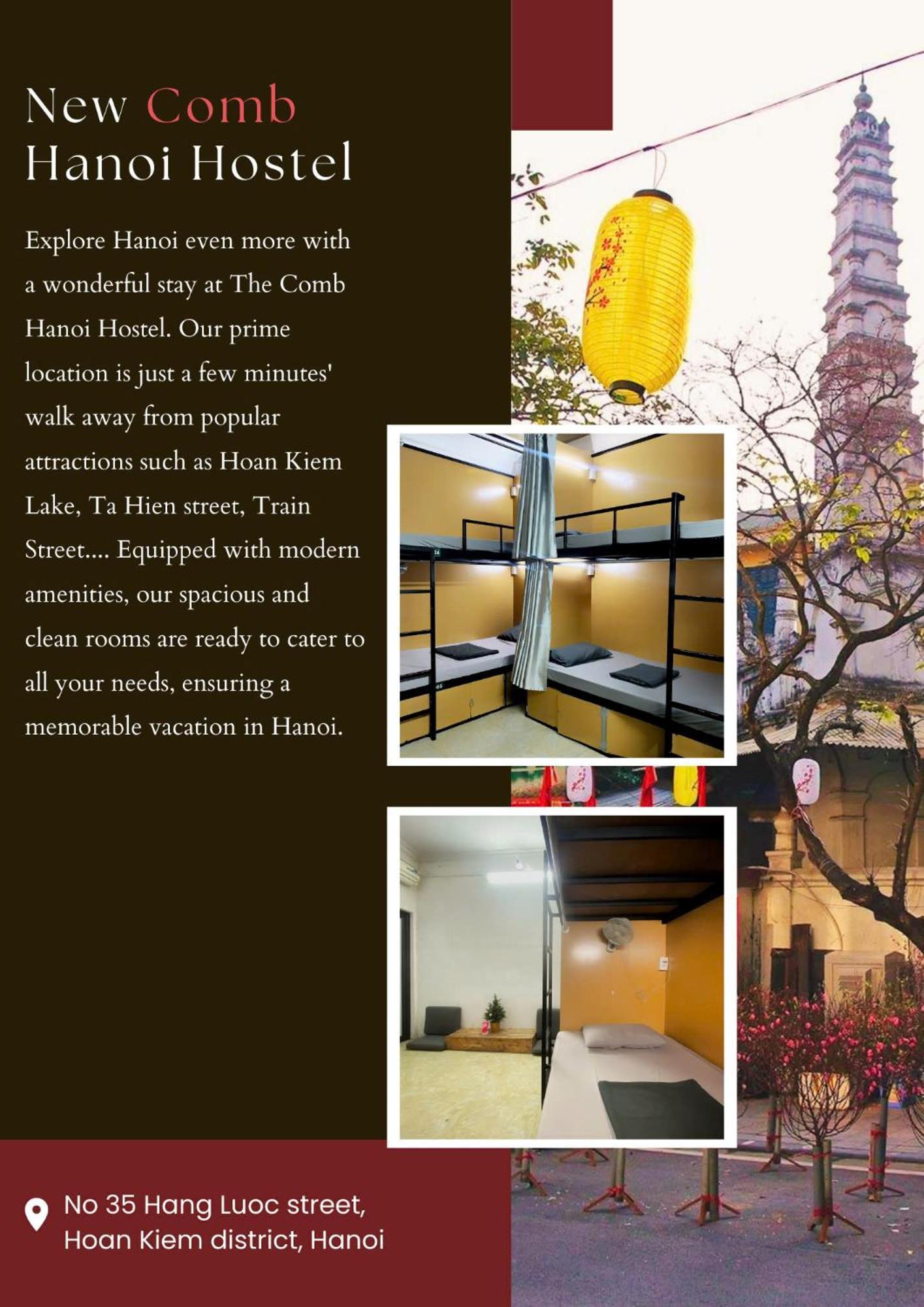 Hanoi New Comb Hostel Dış mekan fotoğraf